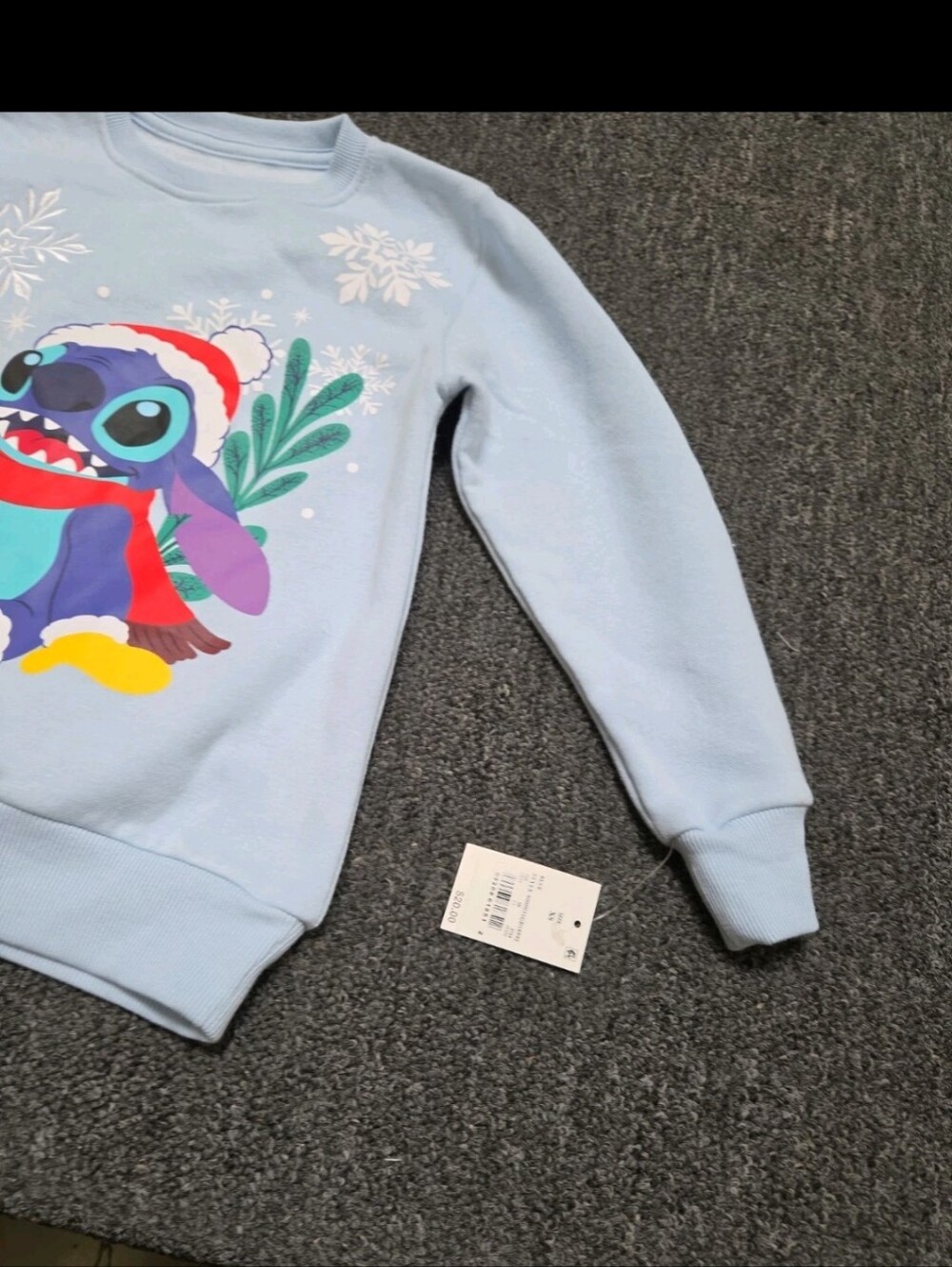 Kids Lilo & Stitch Ohana Fleece Sweatshirt - Blue XS - Picture 3 of 6